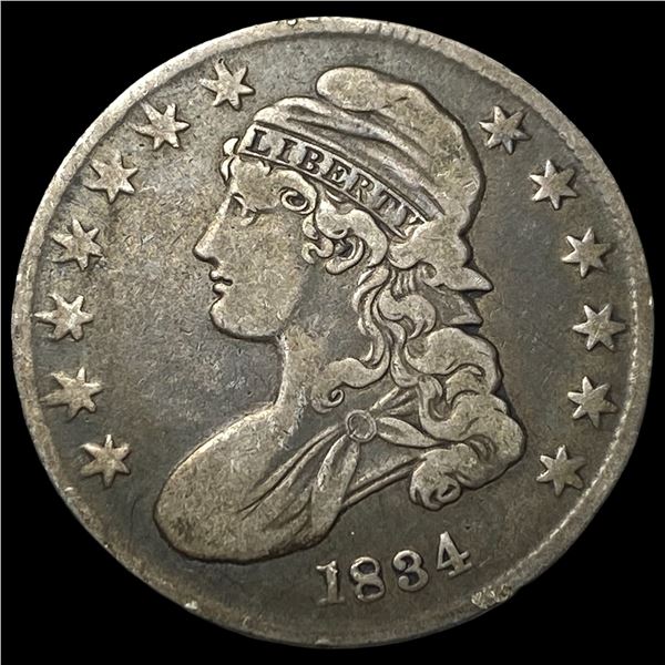 1834 Silver Capped Bust Half Dollar LIGHTLY  CIRCULATED