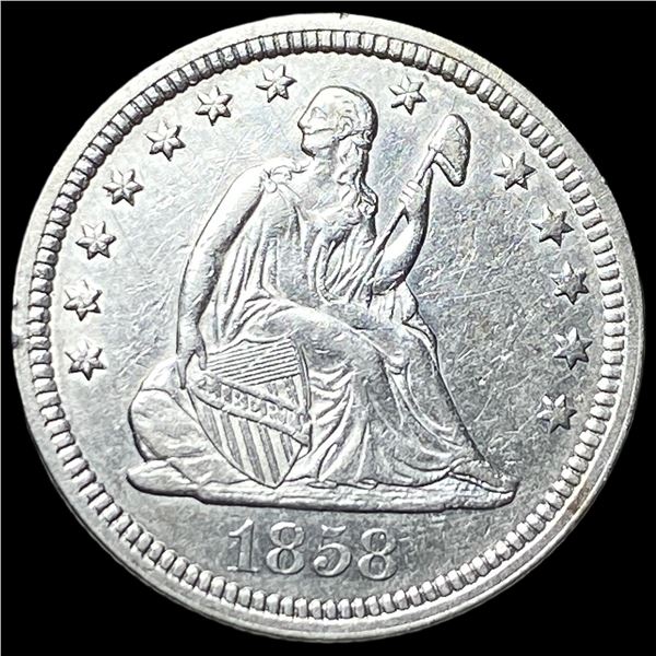 1858 Seated Liberty Quarter UNCIRCULATED