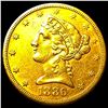 Image 1 : 1886-S Gold $5 Half Eagle CLOSELY  UNCIRCULATED