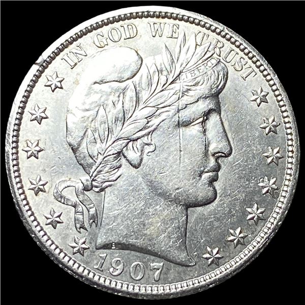 1907 Silver Barber Half Dollar CLOSELY  UNCIRCULATED