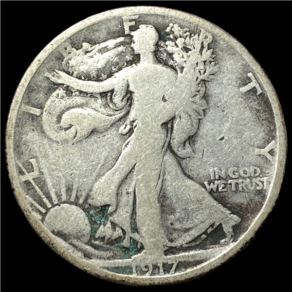 1917-S Silver Walking Liberty Half Dollar  NEARLY UNCIRCULATED