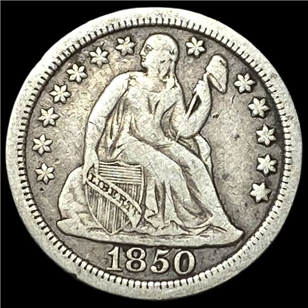 1850 Seated Liberty Dime LIGHTLY CIRCULATED