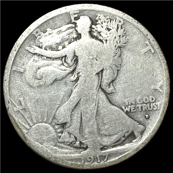 1917-D Walking Liberty Half Dollar NICELY CIRCULATED