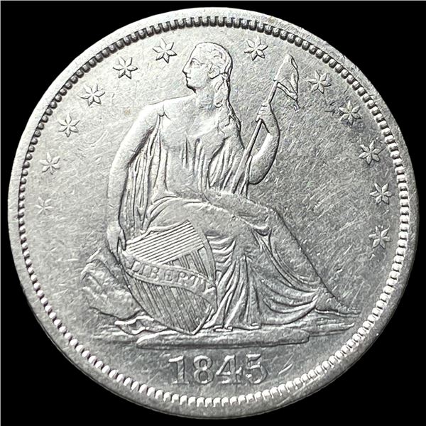 1845-O Silver Seated Liberty Half Dollar  CHOICE AU