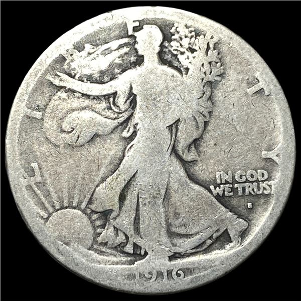 1916-S Walking Liberty Half Dollar NICELY  CIRCULATED
