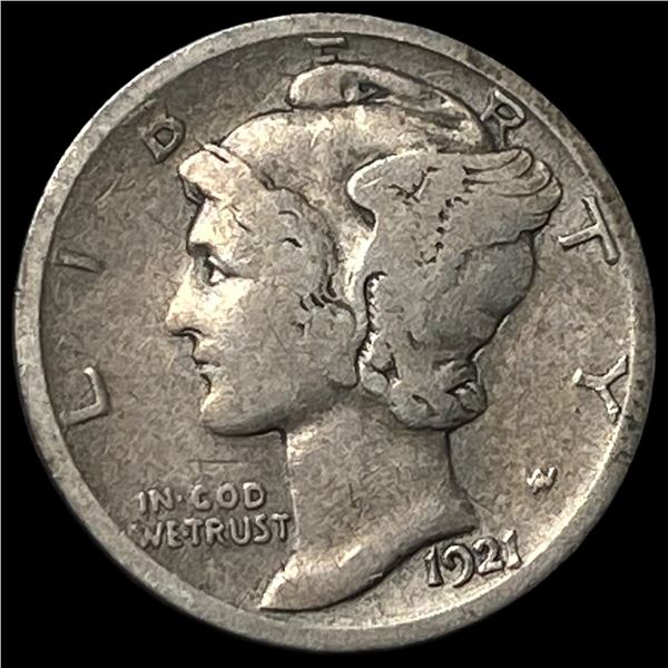 1921-D Silver Mercury Dime LIGHTLY CIRCULATED