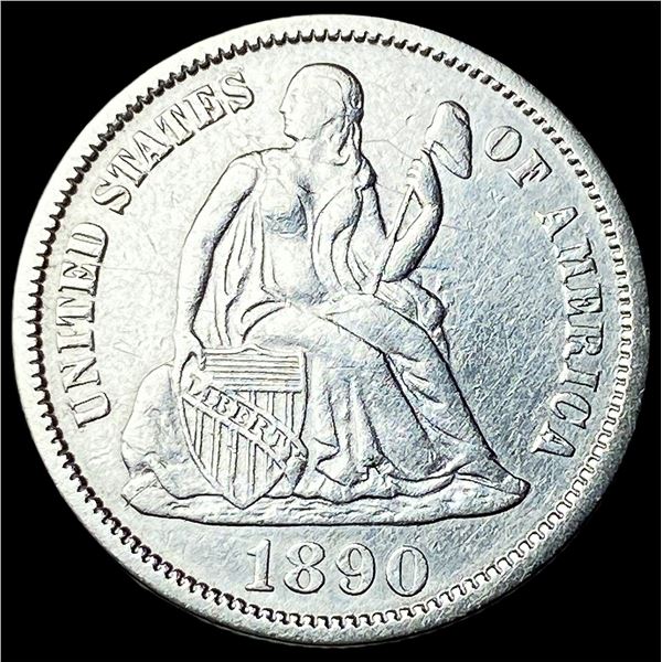 1890 Seated Liberty Dime CLOSELY UNCIRCULATED
