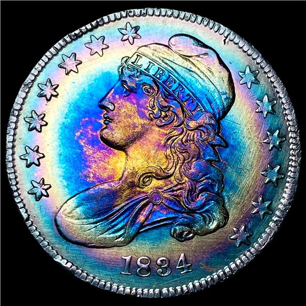1834 Capped Bust Half Dollar CLOSELY  UNCIRCULATED