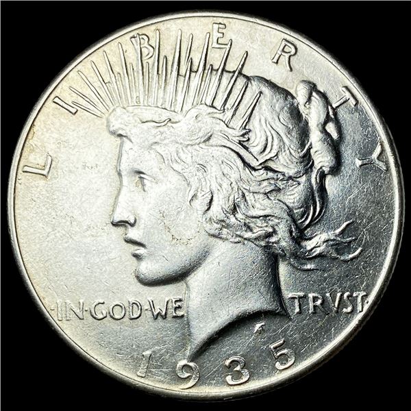 1935 Silver Peace Dollar CLOSELY UNCIRCULATED