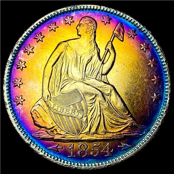 1854-O Silver Seated Liberty Half Dollar  CLOSELY UNCIRCULATED