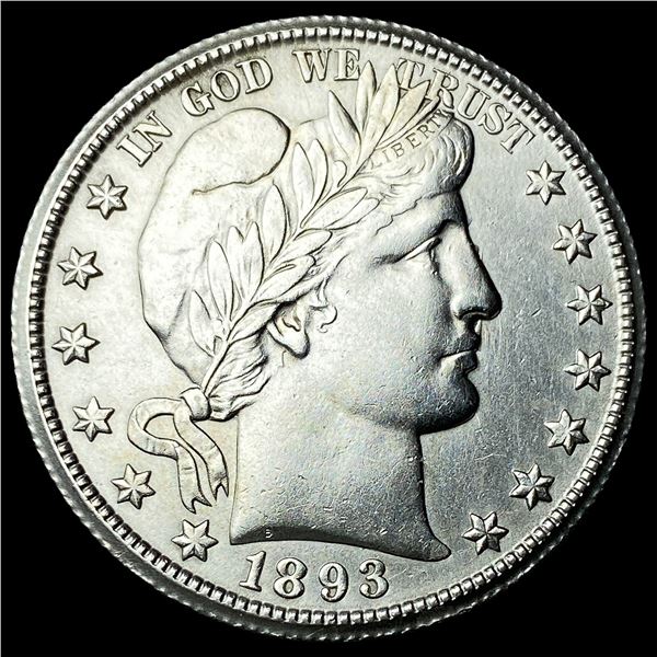 1893-O Silver Barber Half Dollar CLOSELY  UNCIRCULATED