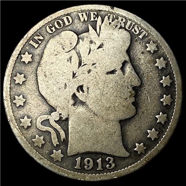1913 Silver Barber Half Dollar NICELY  CIRCULATED