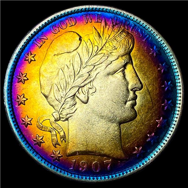 1907-D Silver Barber Half Dollar CLOSELY  UNCIRCULATED