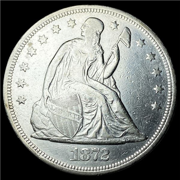 1872 Silver Seated Liberty Dollar NEARLY  UNCIRCULATED