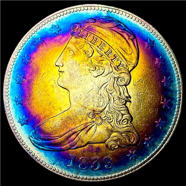 1839 Silver Capped Bust Half Dollar CLOSELY  UNCIRCULATED