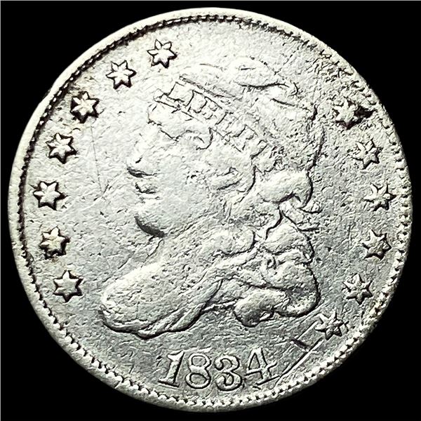 1834 Capped Bust Half Dime NEARLY  UNCIRCULATED