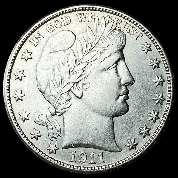 1911 Silver Barber Half Dollar CLOSELY  UNCIRCULATED