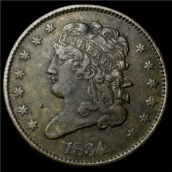 1834 Classic Head Half Cent CLOSELY  UNCIRCULATED