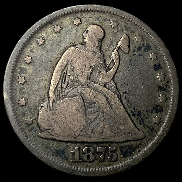 1875 Seated Liberty Twenty Cents LIGHTLY  CIRCULATED