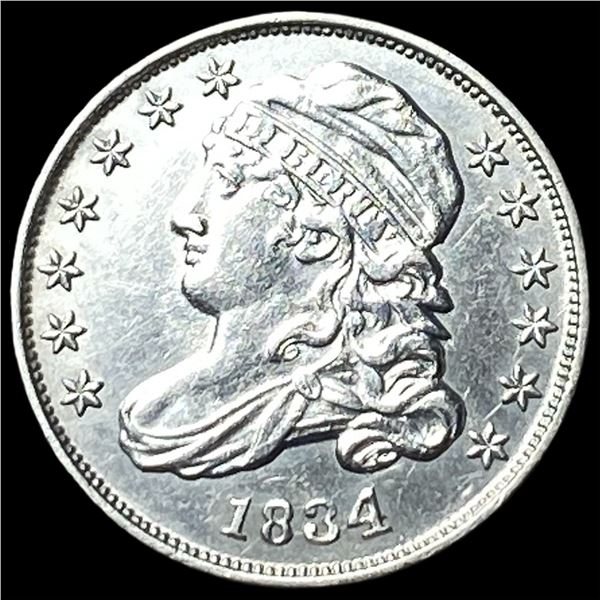 1834 Capped Bust Silver Dime CHOICE AU