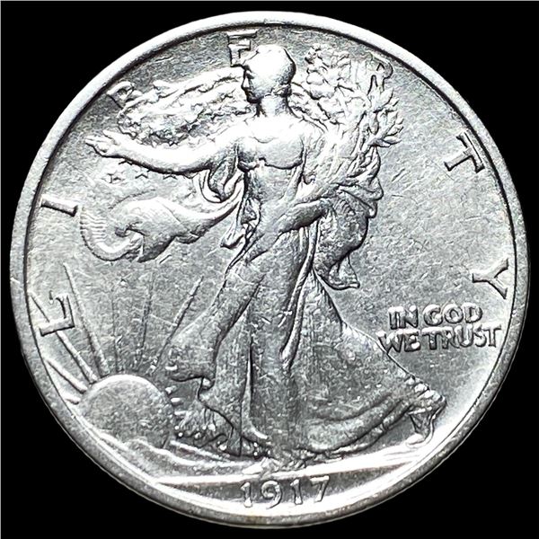 1917-S Silver Walking Liberty Half Dollar  CLOSELY UNCIRCULATED