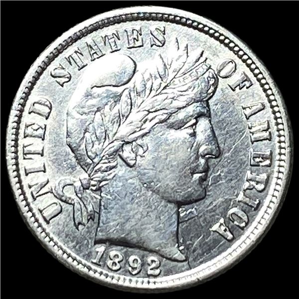 1892 Silver Barber Dime CLOSELY UNCIRCULATED