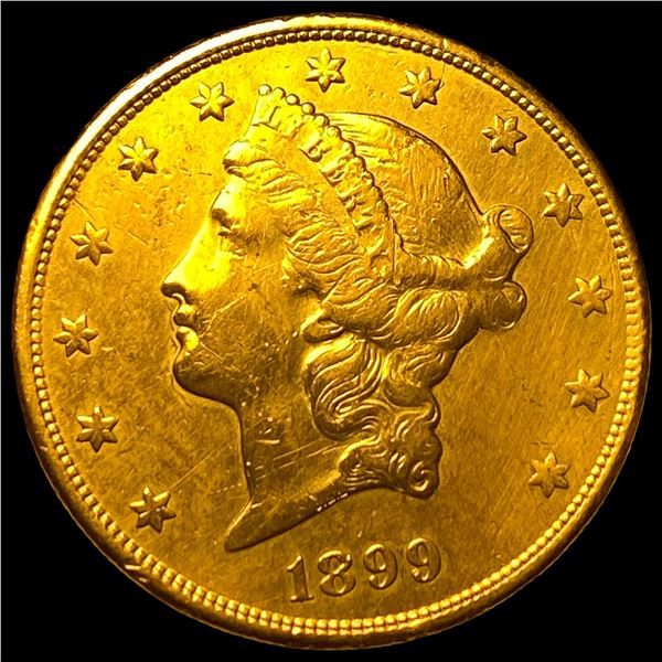 1899-S Gold $20 Liberty Head Double Eagle  CLOSELY UNCIRCULATED