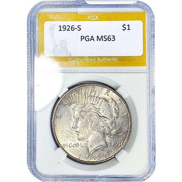 1926-S Silver Peace Dollar PGA MS63