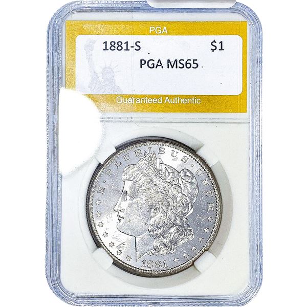 1881-S Morgan Silver Dollar PGA MS65