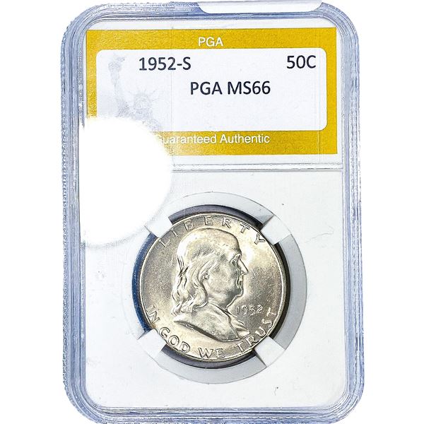 1952-S Franklin Half Dollar PGA MS66
