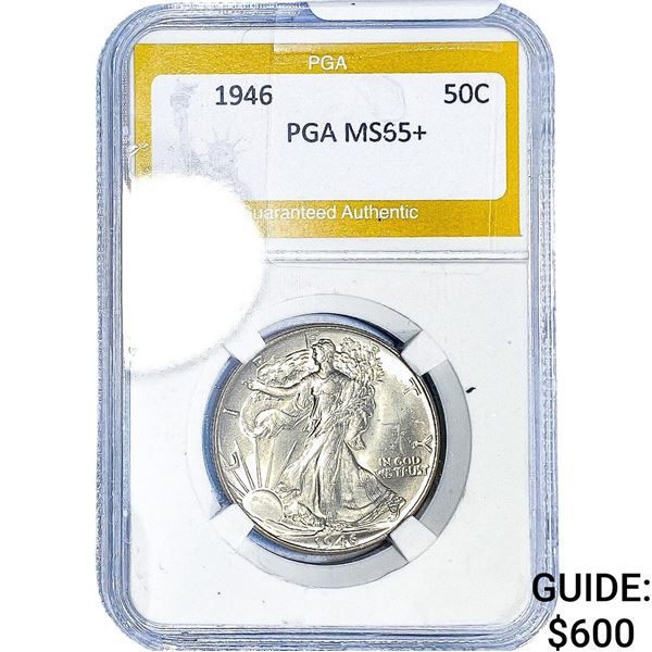 1946 Walking Liberty Half Dollar PGA MS65+