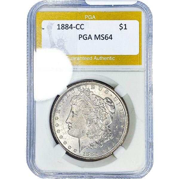 1884-CC Morgan Silver Dollar PGA MS64