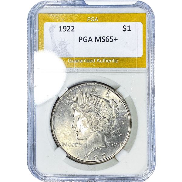 1922 Silver Peace Dollar PGA MS65+