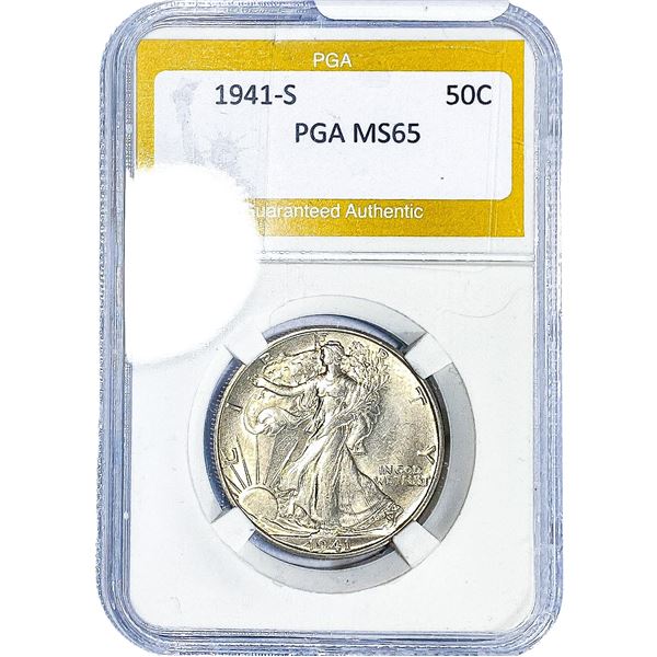 1941-S Walking Liberty Half Dollar PGA MS65