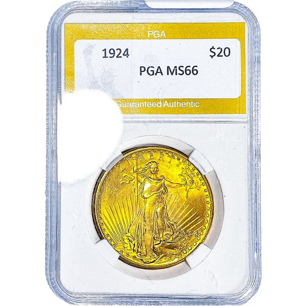 1924 $20 Gold Double Eagle PGA MS66