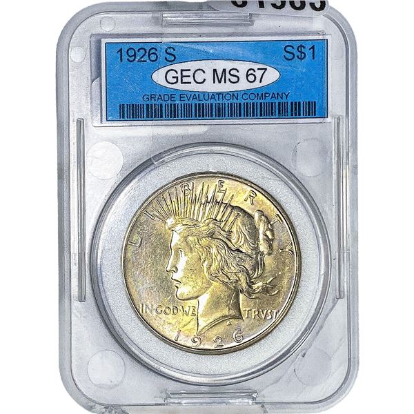 1926-S Silver Peace Dollar GEC MS67
