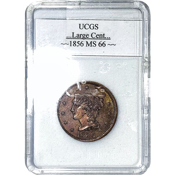 1856 Braided Hair Large Cent UCGS MS66