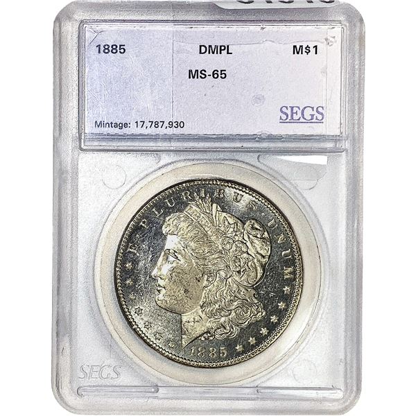 1885 Morgan Silver Dollar SEGS MS65