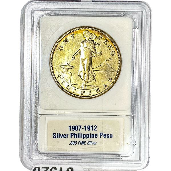 1908 Sliver Philippine Peso