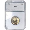 Image 1 : 1943 Washington Silver Quarter PCI MS64