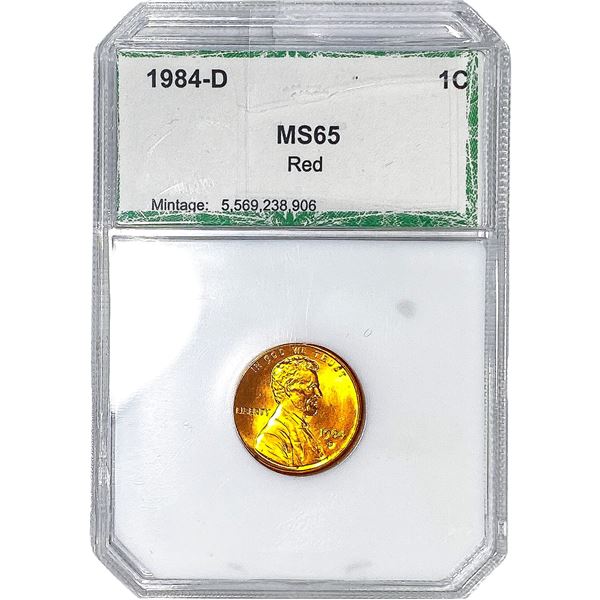 1984-D Wheat Cent PCI MS65 Red