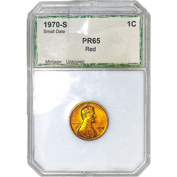 1970-S Wheat Cent PCI PR65 Red