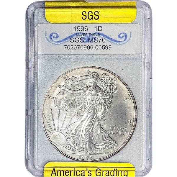 1996 Silver Eagle SGS MS70