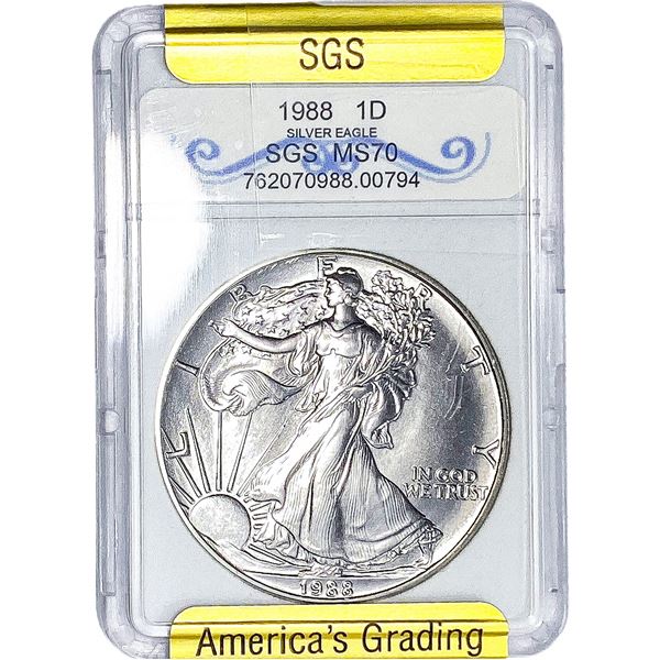 1988 Silver Eagle SGS MS70