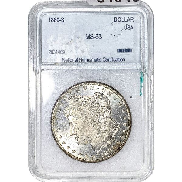 1880-S Morgan Silver Dollar NNC MS63