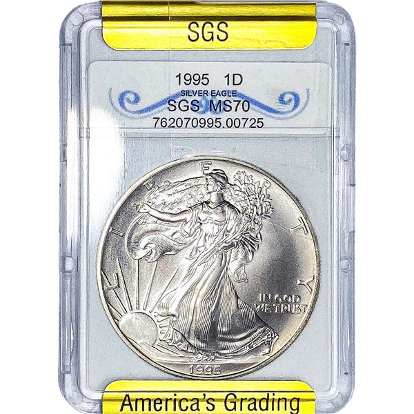 1995 Silver Eagle SGS MS70