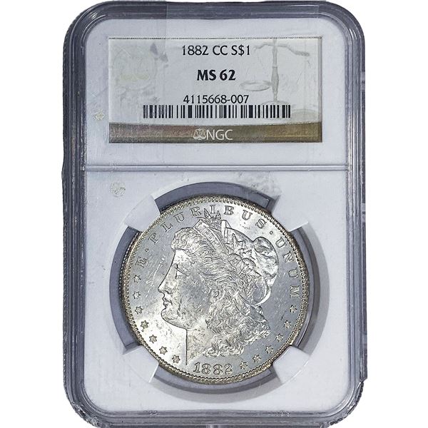 1882-CC Morgan Silver Dollar NGC MS62