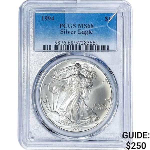 1994 Silver Eagle PCGS MS68