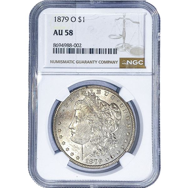 1879-O Morgan Silver Dollar NGC AU58