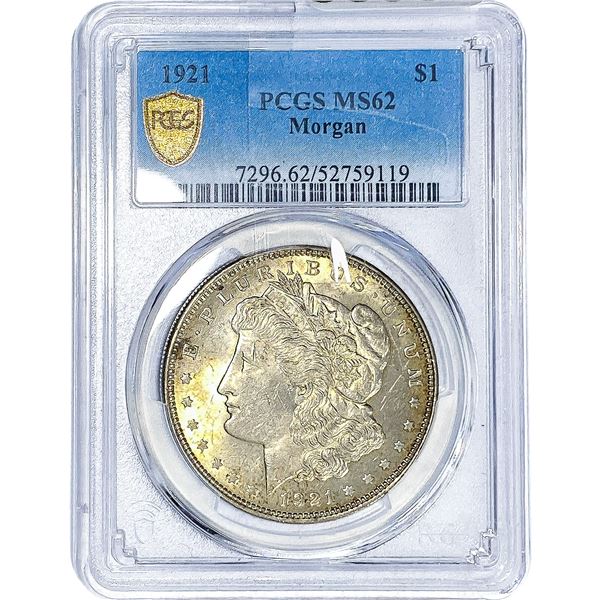 1921 Morgan Silver Dollar PCGS MS62